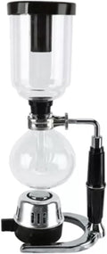 ZJchao Hand Brewed Coffee Maker Siphon Type Stainless Steel Base Classic Coffee Machine for Home Office Borosilicate Glass Durable Stable Safe