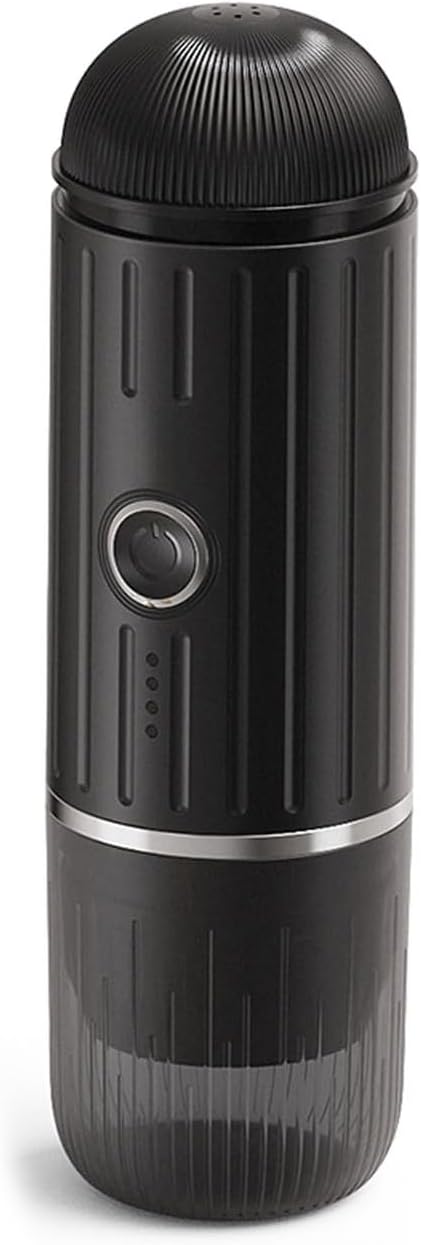Electric Portable Coffee Maker 19 Bar High Pressure Machine Wireless Heating Maker with Compact Design Ideal for Travel Camping Office &amp Home (Black)