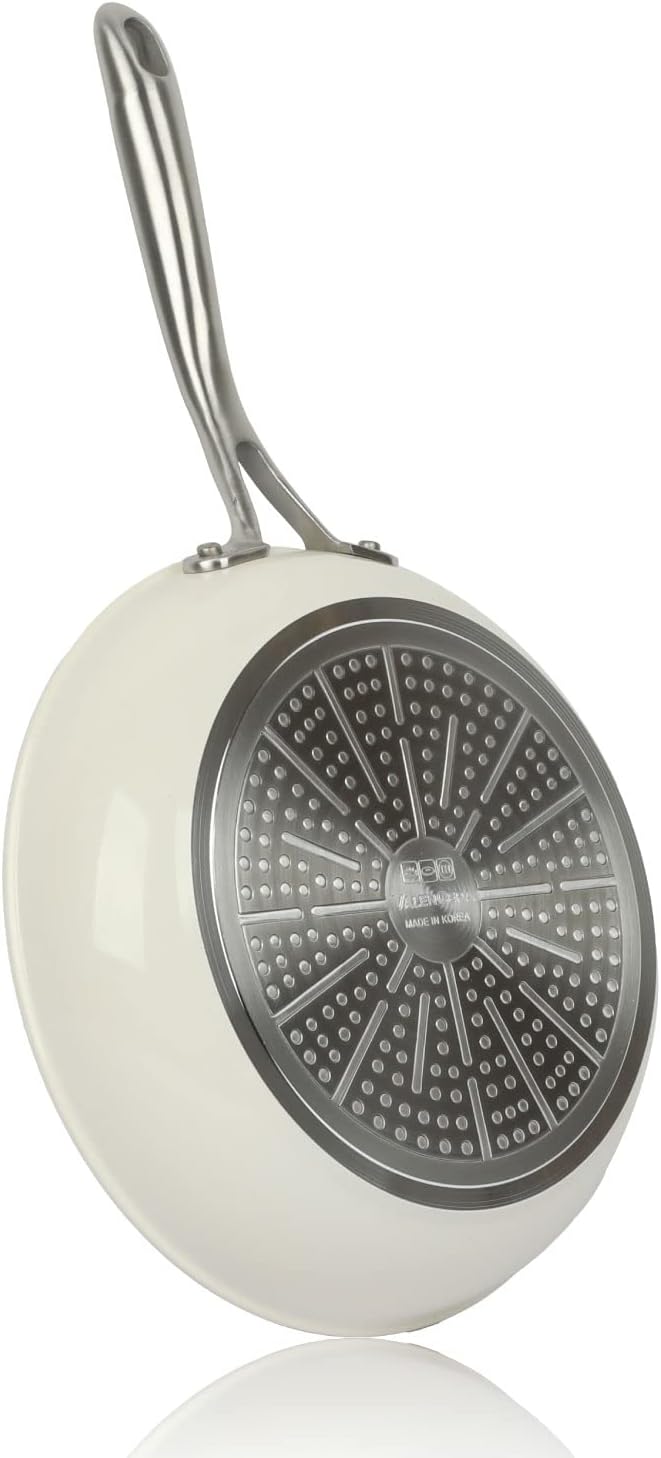 TeChef Collection 10 Ceramic Nonstick Frying Pan Skillet Nontoxic - Free of PFAS PFOA PTFE Made in Korea (10-in)