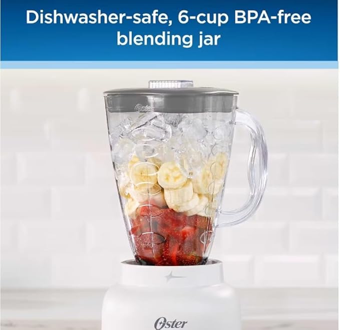 Oster Easy-to-Use Blender with 5 Speed Settings and 700-Watt Motor White