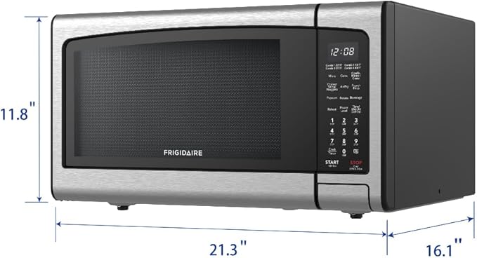 FRIGIDAIRE 1.2 cu ft Microwave Digital Air Fryer Convection Oven Combo-Fry with XL Capacity Stainless Steel Finish