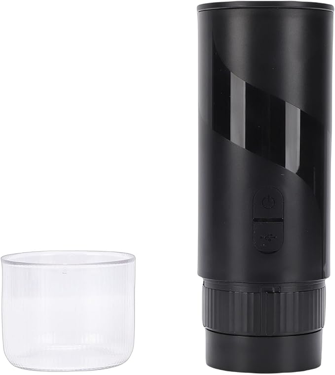 Focket Portable Coffee Maker 304 Stainless Steel USB Rechargeable Capsule Machine One Button Operation Handheld Coffee Maker with for Travel Camping Car Outdoor