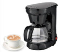 6-Cup Coffee Maker with Easy On/Off Switch Easy Pour Non-Drip Carafe with Removable Filter Basket 650W 750ML Household Small Electric Drip Coffee Machine for Home &amp Office Black