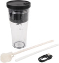 Portable Blender 20oz 600ml USB Rechargeable Blender Cup IPX8 Double Gear 6 Blades 18000rpm with 4000mAh Battery Large Capacity Blender for Shakes Juice Smoothies