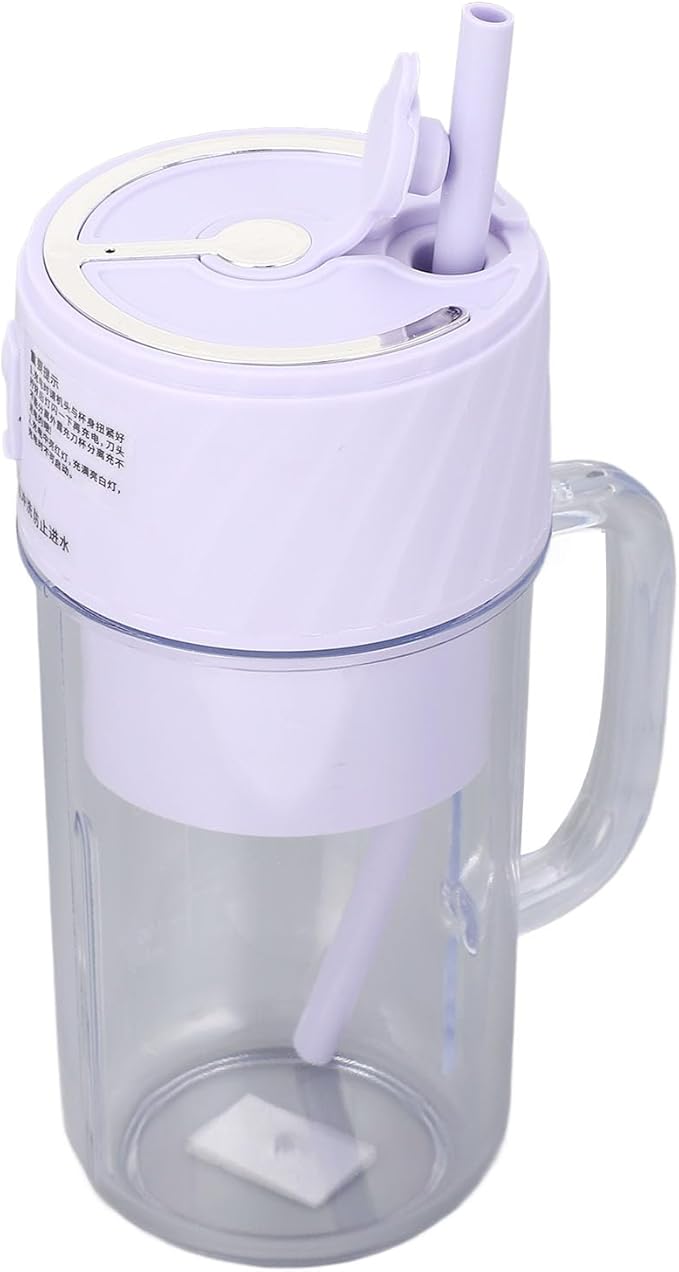 Ymiko Compact Rechargeable Blender with 10 Vane/Wing System for Smoothies Sauces and Protein Shakes Portable USB Juicing Cup for On the Go Use (Purple)