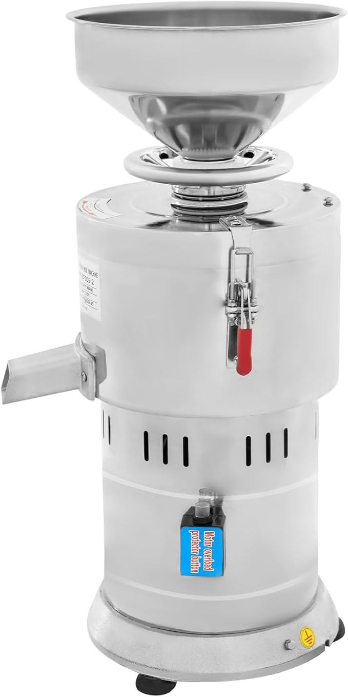Nut Milk Maker Blender1100W 110V Commercial Soybean Milk Machine with Splash-Proof Soybean Residue Box2850RPM Tabletop Automatic Soy Almond Oat Coconut Beverage MakerProduction 132Lbs/H(Dry Bean)