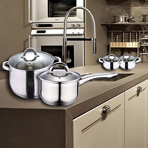 Renberg Alexander Jumbo Cookware Set with Lid Silver 12 Piece