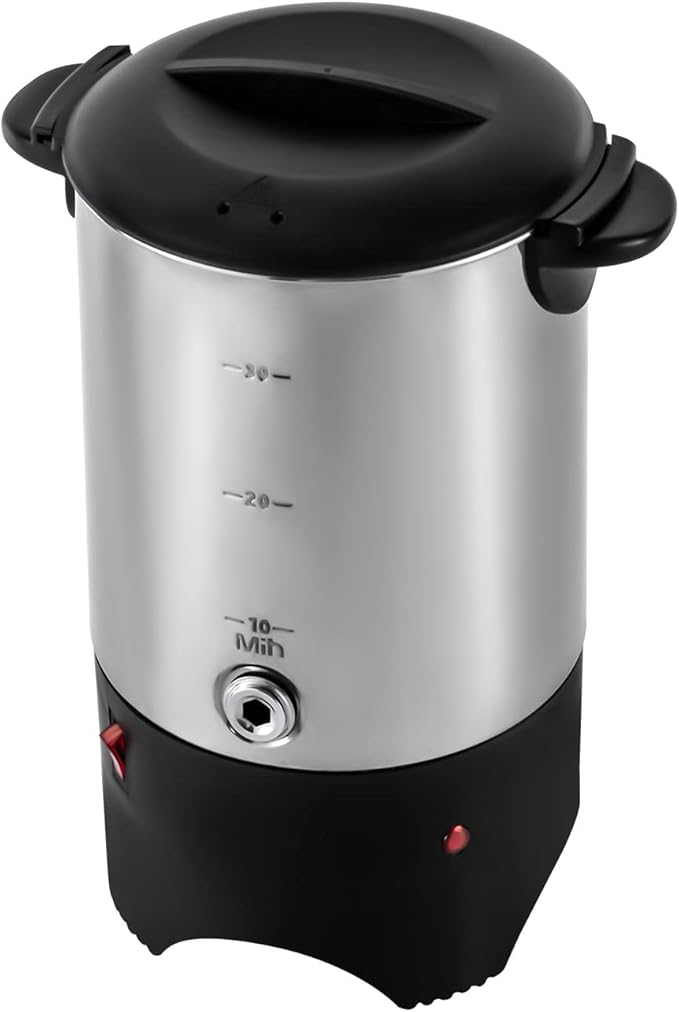 Coffee Urn 5.2L Stainless Steel Commercial Coffee Maker 30 Cup Coffee Percolator with Removable Filter Electric Coffee Maker for Events and Catering