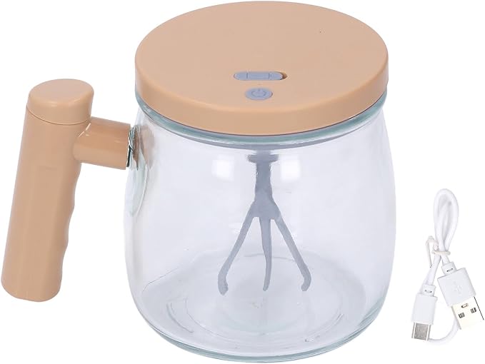 Self Stirring Mug 400ml Glass Rechargeable Fully Automatic Electric Self Mixing Cup High Speed Portable Self Mixing Coffee Mug Automatic Stirring Cup for Coffee Home Travel