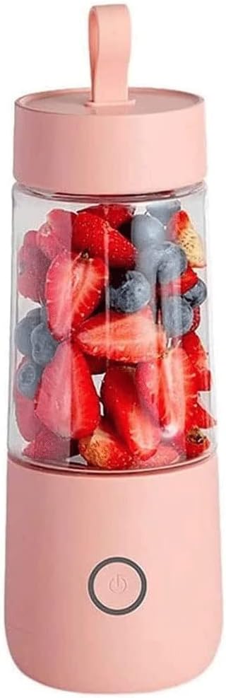 Small Personal Blender for Shakes and Smoothies on The go Single Serve for Travel - for Mixing Fruit Juice Milk Small Ice with(Pink)
