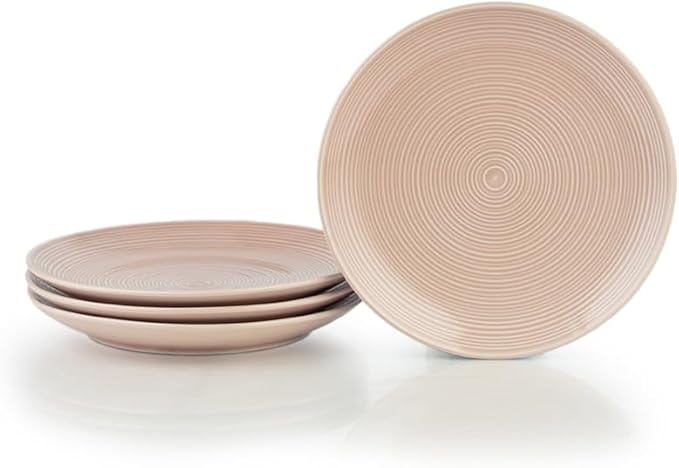 Everything Kitchens Colorful Glazed 16-Piece Dinnerware Set | Blush Pink