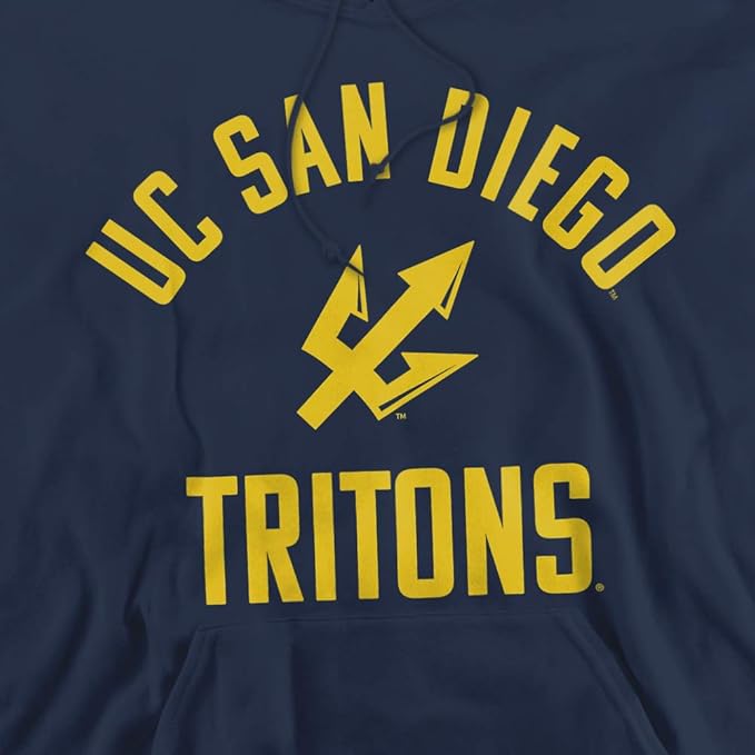 University of California San Diego Official One Color Ucsd Tritons Logo Unisex Adult Pull-Over Hoodie