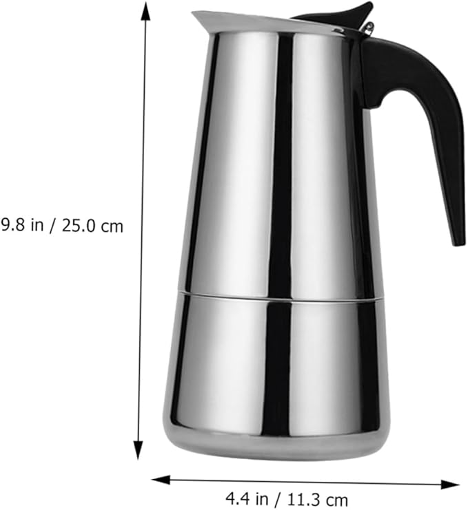 Stainless Steel Coffee Pot Food-grade Electric Coffee Maker for Stovetop Brewing Capacity for Home and Travel Rapid Brewing for Delicious Espresso Lattes and More