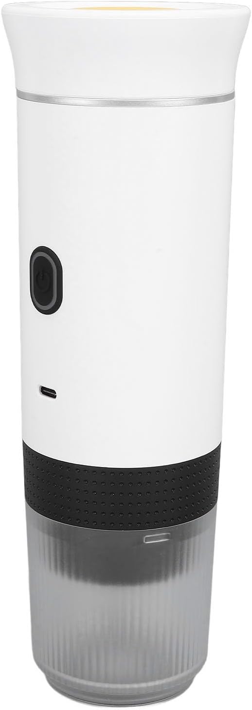 Topyond Espresso Machine Portable Coffee Maker Electric Rechargeable Handheld for Travel Camping Office Household Car Use (White)