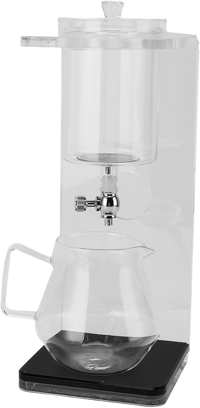 Generic Cold Brew Dripper Portable Glass Green Tea Drip Tower Cold Drip Coffee Maker Teapot Water Separation Enchanti Infuser Pot for Home Office