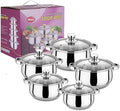 10PCS Stainless Steel Cookware Sets Nonstick Cookware Pot Dishwasher Safe Pots with Glass Lids for Soup Pasta Stew Rice Healthy Everyday Use for Gas Electric Halogen Ceramic Induction Hobs 01