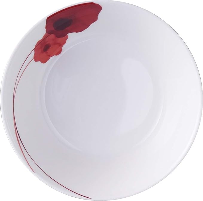 Narumi 52214-3658 Spring Field Bowl Dish 5.5 inches (14 cm) Red Anemone Microwave Safe Dishwasher Safe Made in Japan