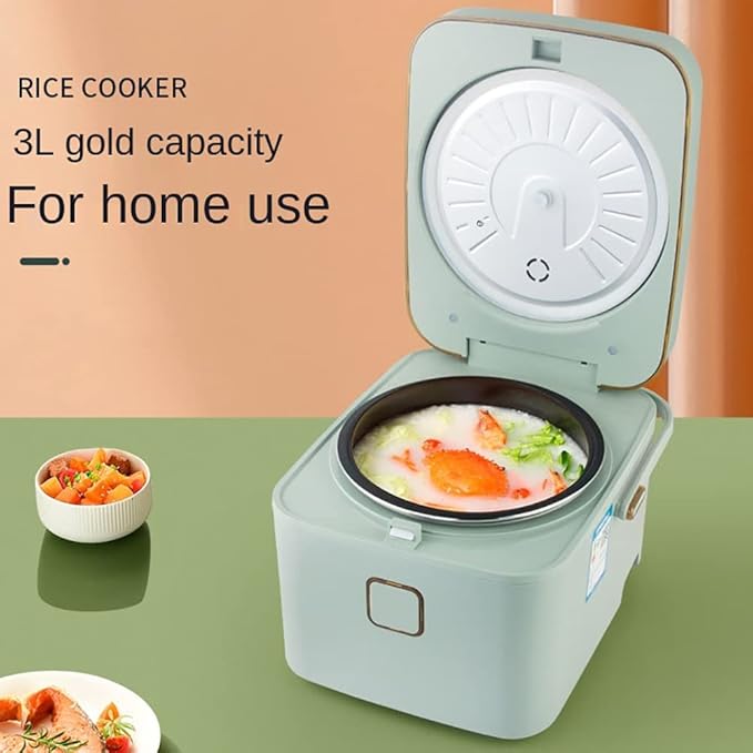 Home 3L Multifunctional Rice Cooker - 550W Touch Panel Pressure Cooker Smart CookwareGreen