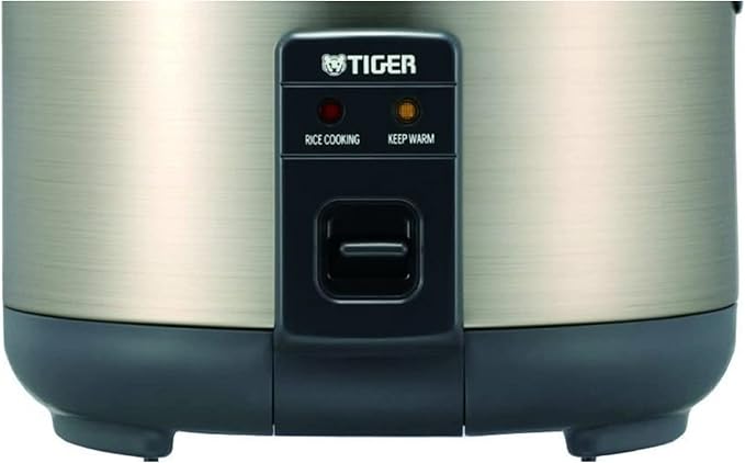 Tiger JNP-S10U 5.5 Cup Capacity White Rice Cooker with Non-Stick Inner Pot Spatula and Measuring Cup Keep Warm Upto 12 hours (Stainless Steel Gray)