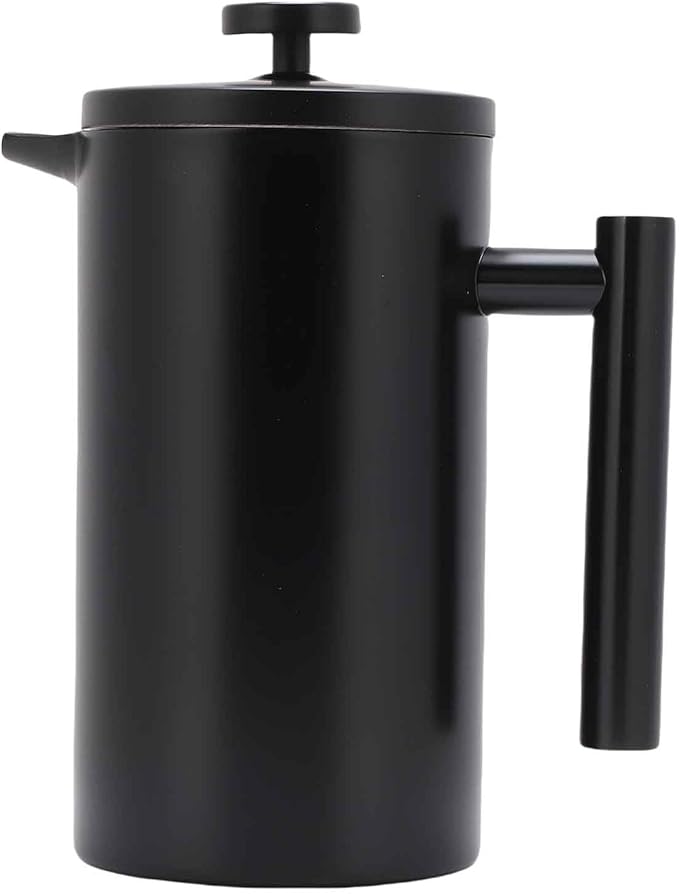 Enfmay 1000ml French Press Coffee Maker 304 Stainless Steel Double Wall Insulated Coffee Maker Pot Triple Filtration System for Optimal Brew Coffee Tea Maker for Home Office Camping