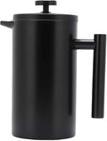 Enfmay 1000ml French Press Coffee Maker 304 Stainless Steel Double Wall Insulated Coffee Maker Pot Triple Filtration System for Optimal Brew Coffee Tea Maker for Home Office Camping
