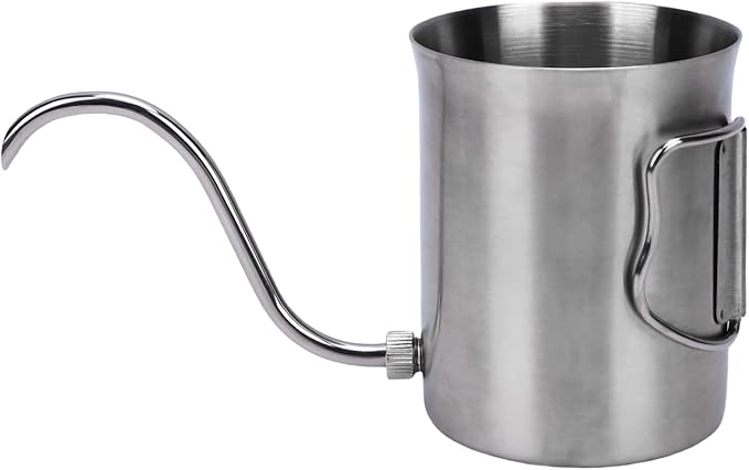 Coffee Maker Foldable Stainless Steel Pour Over Dripper with 2 Outdoor Cups Perfect for Camping Trips