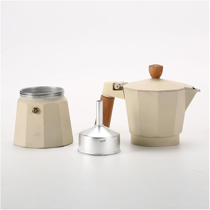 3/6 Cup 150/300ML Aluminum Coffee MakerPot Moka Geyser Makers Kettle Latte Stove Tools(3 Cups)