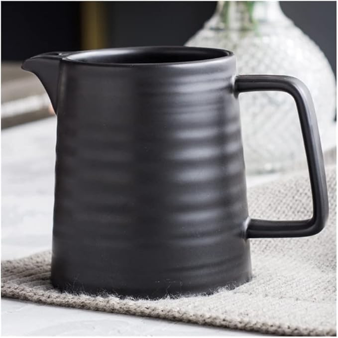 Coffee Press Ceramic Dripper 1-2 Cups Drip Filter Pot Pour Over Coffee Maker with Separate Stand for Filte 500ml Pots (500ml Black Pot)