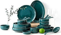 Dinnerware Set Plates and Bowls Sets Bowl/Dish/Spoon|Green Gold Rim Pattern Dinnerware Set Nordic Minimalist Style Porcelain Combination