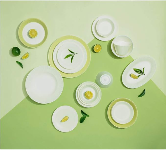 Hankook Chinaware 한국도자기 Lime Home Set for 6 Dinnerware Korean Fine Bone-China Dojagi Ceramic