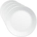 Corelle Vitrelle 4-Pieces 10.25 Glass Dinner Plates Chip &amp Crack Resistant Glass Dinnerware Set PlatesWinter Frost White(Pack of 4)