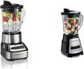 Hamilton Beach Wave Crusher Blender For Shakes and Smoothies With 40 Oz Glass Jar and 14 Functions Ice Sabre Blades &amp 700 Watts for Consistently Smooth Results Black + Stainless Steel (54221)