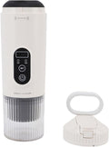 Portable Electric Espresso Machine 100W 21Bar Cordless Heating Capsule Coffee Maker Machine Portable Coffee Maker Travel for Outdoor Car Travel (White)