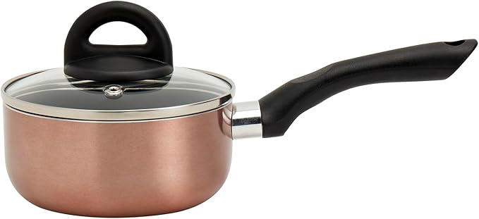 Basic Essentials 29-Piece Nonstick Cookware Pots Pans Set Baking Sheet Cookie Cutters Mixing Bowl Measuring Cups &amp Spoon Copper