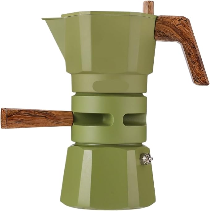 Mocha Pot Double Valve Coffee Machine Creative(Green 180ml)