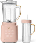 Power Exact Countertop Blender System 700W Motor 50oz Tritan Jar 20oz To-Go Cup 4 Presets 3 Speeds PrecisionSense Technology (Rose