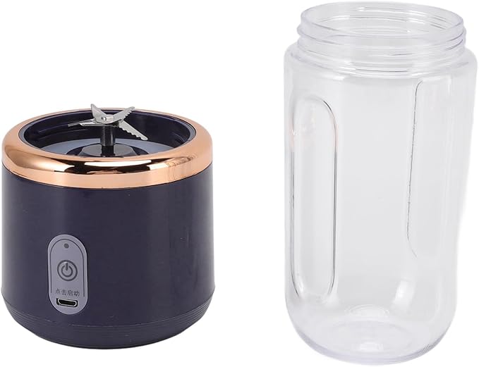 Jeanoko Smoothie Blender Mini Blender 300ml Portable Blender Cordless for Shakes Juice USB Charging with Bottle and Lid Personal Blender for Home Gym Travel
