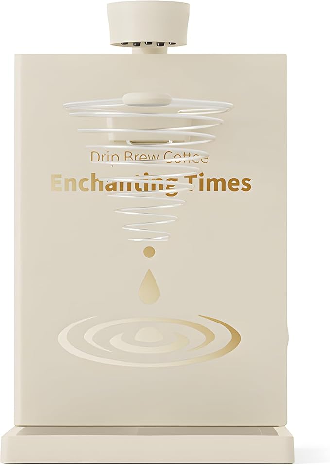 ZJchao Automatic Manual Drip Coffee Maker 300ml Detachable Water Tank Book Shaped Pour Over Coffee Machine with Paper Filter Brush Spoon for Home Office Travel Coffee (US Plug)
