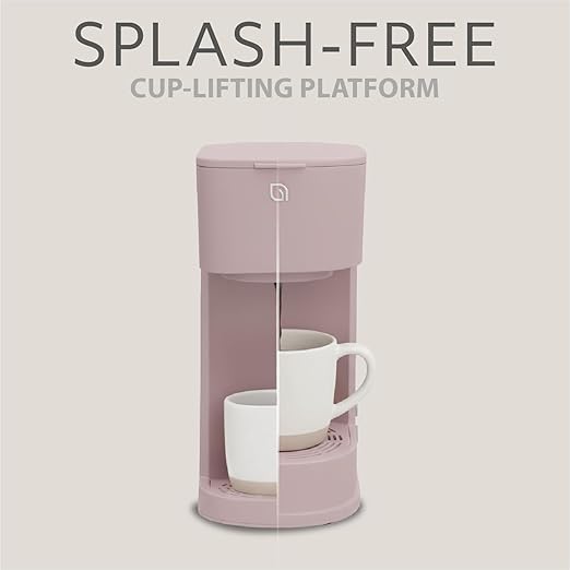WILLOW K-Cup Coffee Maker Single Serve Coffee Maker with 6 to 12oz Brew Size &amp Strong Brew Option Single Cup Coffee maker made with 99% PCR Recycled Plastics Coffee Machine - PINK
