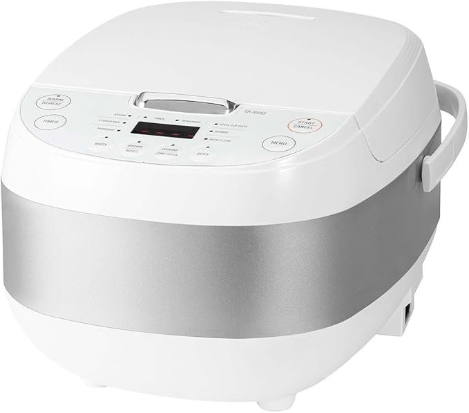 GRFIT Electric Rice Cooker 10 Menu Options Oatmeal Brown Rice &amp More Touch-Screen Nonstick Inner Pot