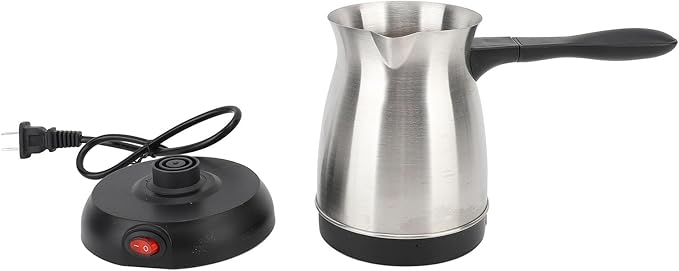 110V Electric Turkish Coffee Pot 600ML Stainless Steel Turkish Coffee Maker Kettle for Home