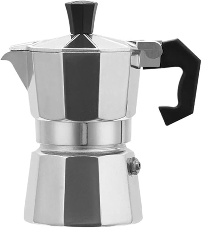 Octagonal Aluminum Metal Mocha – Espresso Single-Valve Extraction Coffee MakerCompatible for Outdoor Household &amp Office Use