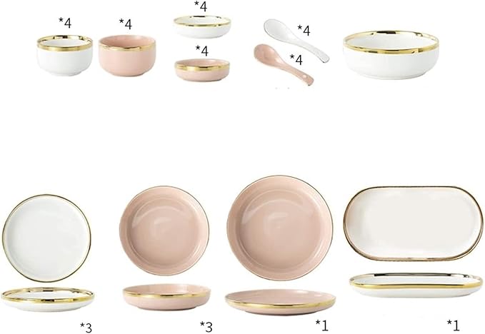 GaRcan Dinner Plate Luxurious Dinner Set for Party or Wgifts Dinnerware Set China Dinner Set Plates and Bowls Sets for Restaurant and Wgifts