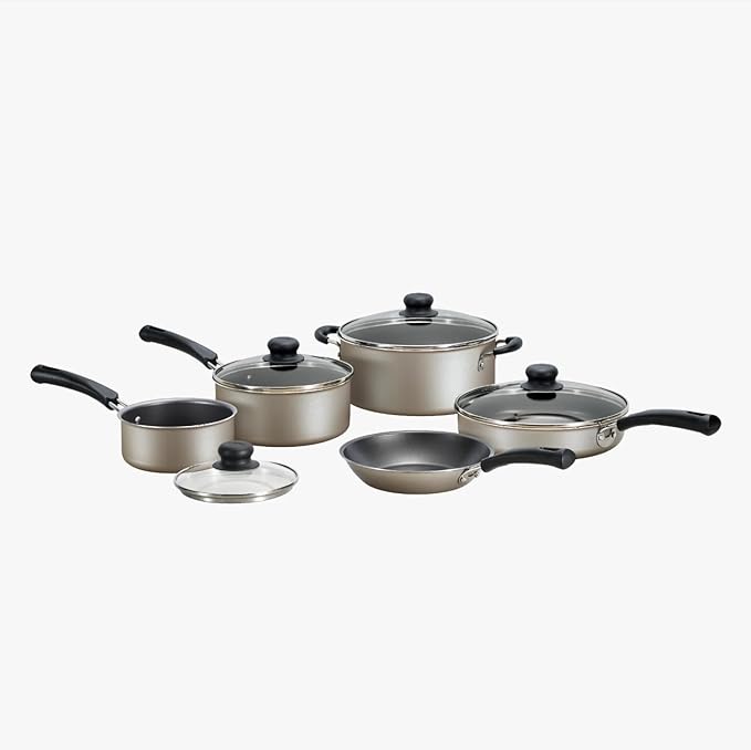 9-Piece Non-Stick Cookware Set Champagne