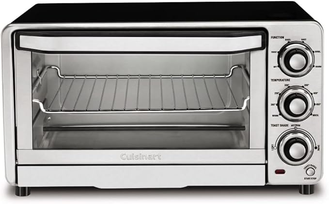 Cuisinart TOB-40N Custom Classic Toaster Oven Broiler 17 Inch Black &amp CPT-160 Metal Classic 2-Slice Toaster Brushed Stainless
