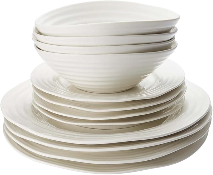 Sophie Conran for Portmeirion Dinner Set Porcelain White 27.9 x 27.9 x 2.5 cm
