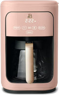 Programmable 14-Cup Drip Coffee Maker with Touch-Activated Display and Reusable Filter for Hot Coffee Brewing (Rose)