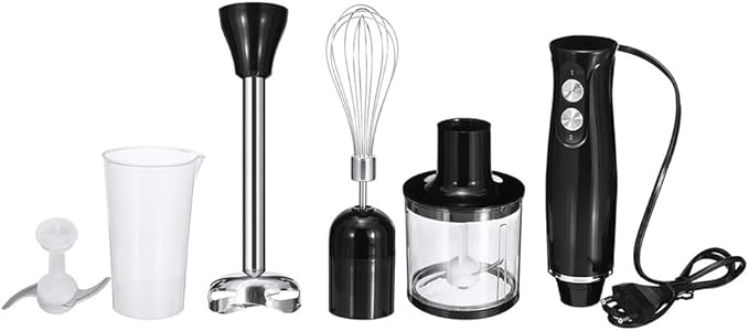 500W Cordless Immersion Handheld Blender - Stainless Steel Blades 2 Gear Speed Anti-Slip Handle - Perfect for Shakes Smoothies Puree &amp Soups - Easy to Clean