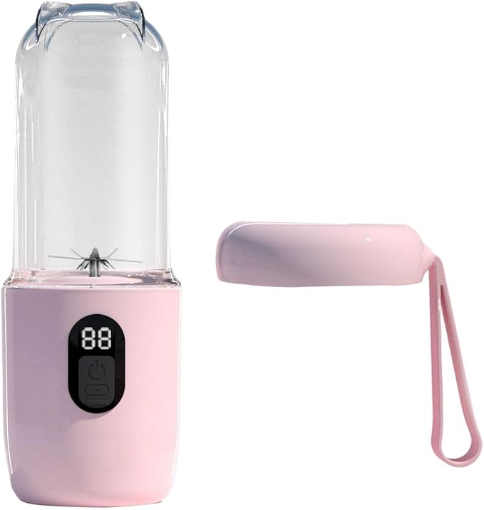 Portable Blender 500ml USB Rechargeable Personal Blender with 16 Blades Stainless Steel Cutter and 20800 RPM Motor for Travel Office Kitchen