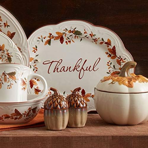 Pfaltzgraff Autumn Berry 16 Piece Dinnerware Set Service for 4 Multi Colored &amp Autumn Berry Small Oval Platter